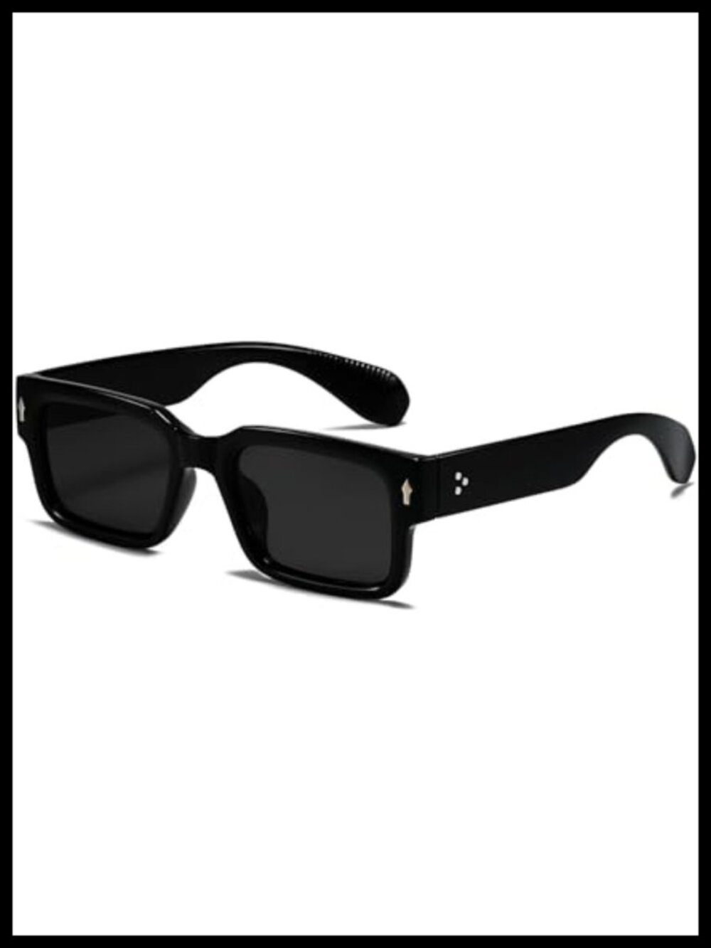 Classic Square Sunglasses for Women Men, Chunky Frame, UV400 Protection